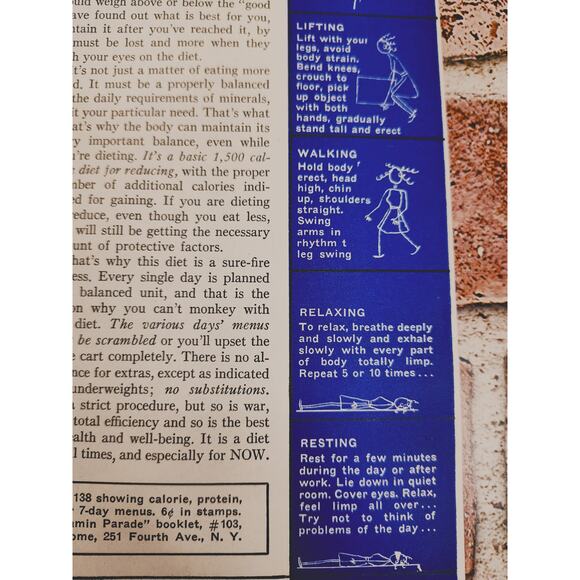 1942 Vtg "Victory Diet &‎ Rules" WWII Patriotic Food Rationing Guide Clipping - Picture 12 of 13